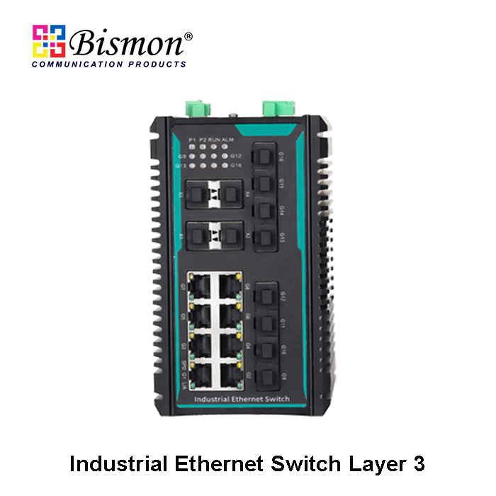 8*10/100/1000Base-T(X) RJ45, 4*10GBase-R SFP+, 8*1000Base-X SFP Managed L3 Industrial switch
